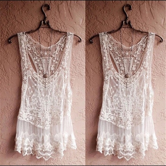 New! Boho Lace Cover Up - Picture 4 of 8